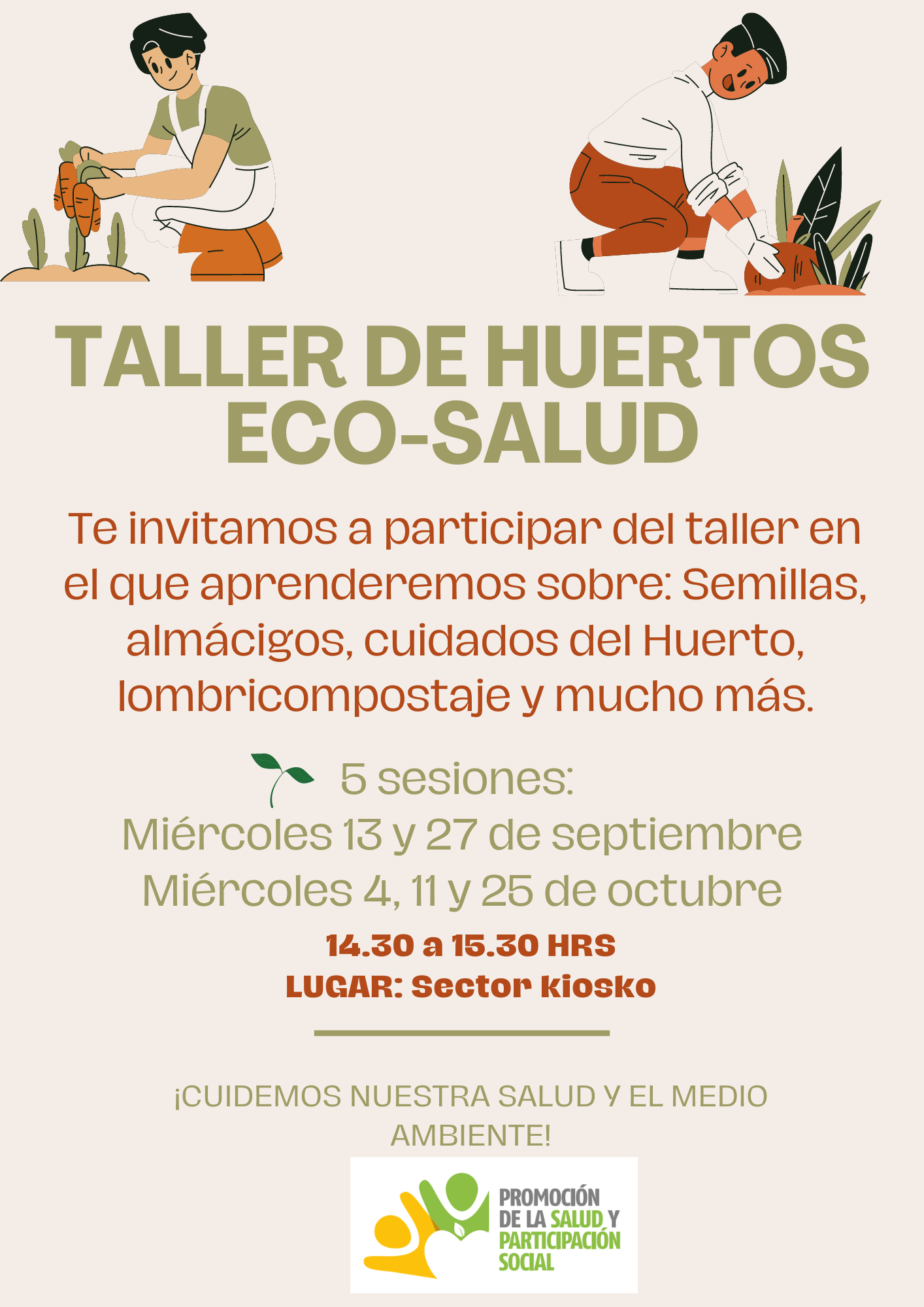 Afiche Taller de Huertos