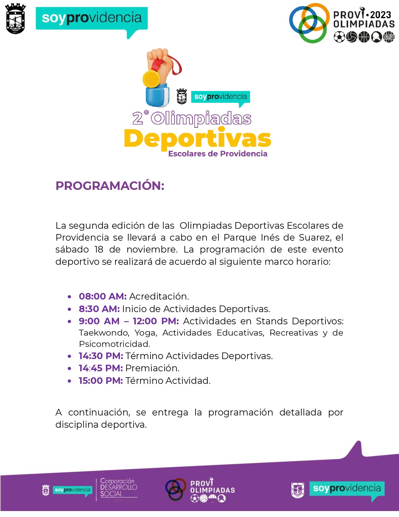Programación Olimpiadas Escolares Providencia 2023 pages to jpg 0001