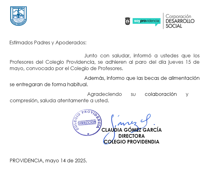 Adhesión a Paro de Docentes