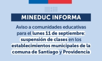Suspensión de Clases 11 de Septiembre