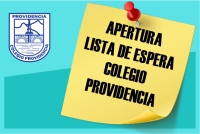 APERTURA LISTA DE ESPERA COLEGIO PROVIDENCIA